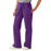 Medline ComfortEase Women's Modern Fit Cargo Scrub Pants with 4 Pockets - Rich Purple
