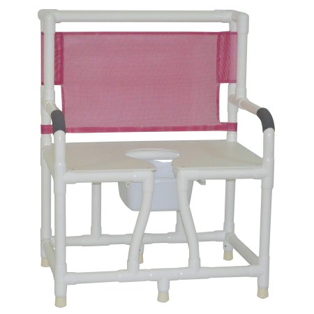 Mjm International Bariatric Commode Chair  Pvc Frame Mesh Back 21-1/2 Inch Height - 130-C10
