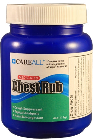 New World Imports CareAll Chest Rub 4.8% - 1.2% - 2.6% Strength Ointment 3.53 oz. - CR4