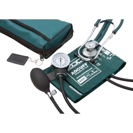 Pro's Combo II - Aneroid Sphygmomanometer Combo Kit Pocket Style Hand Held Size 11 Nylon Cuff 22 Inch Stethoscope Tube Adscope Sprague Stethoscope - 768-641-11ATL