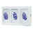 Triple with Dividers - Glove Box Holder Horizontal or Vertical Mounted 3-Box Capacity White 3.81 X 10.03 X 15.87 Inch Powder-Coated Metal - GL003-0413