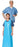 Cardinal - Scrub Shirt Large Blue 2 Pockets Short Sleeve Unisex - 23503T