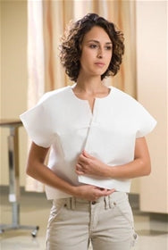 Graham Medical Products Exam Cape White One Size Fits Most Front / Back Opening Without Closure Unisex - 70200N
