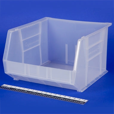 Health Care Logistics HCL Super Tough Storage Bin Semi-Clear Industrial Grade Polymers 11 X 16-1/2 X 18 Inch - 1438C