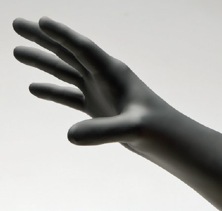 NitriDerm Ultra Black - Exam Glove X-Small NonSterile Nitrile Standard Cuff Length Textured Fingertips Black Chemo Tested - 187050