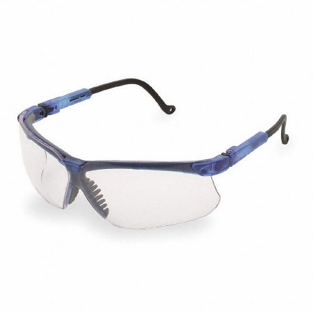Uvex Genesis - Safety Glasses Anti-fog Coating Clear Tint Polycarbonate Lens Vapor Blue Frame Over Ear One Size Fits Most - 6XF80