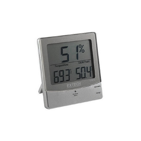 Grainger Extech Instruments Digital Thermometer / Hygrometer Fahrenheit / Celsius 14° to 140° (-10° to 60°C) Internal Sensor Desk / Wall Mount Battery Operated - 3LRV4