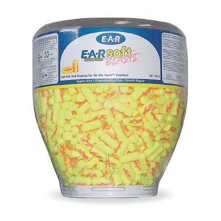 3M E-A-Rsoft Yellow Neon Blasts - Ear Plugs Cordless One Size Fits Most Orange / Yellow - 3GY50