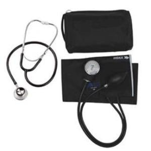 Mabis Healthcare Match Mates Blood Pressure Kit Pocket Style Hand Held 2-Tube Adult Size Arm - 01-365-021