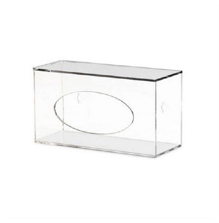 Side-Loading - Glove Box Holder Wall Mounted 1-Box Capacity Clear 4.125 X 5.5 X 10.125 Inch Acrylic - 8169-CL