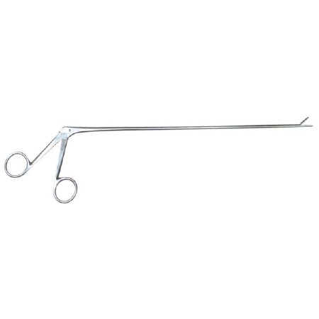 MedGyn - Foreign Body / IUD Removal Forceps 8 Inch Length Surgical Grade Stainless Steel NonSterile Finger Ring Handle Straight Hinged Serrated Alligator Jaws - 30112