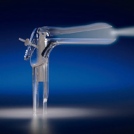 OBP Medical OfficeSPEC Vaginal Speculum NonSterile Acrylic Medium Side Open Disposable Built-In Light Source - C020001