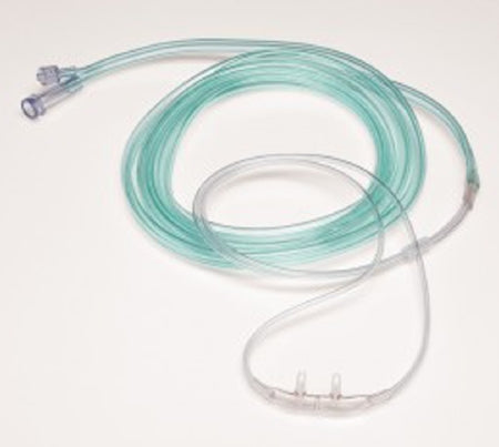 Salter Labs Salter Labs ETCO2 Oral Nasal Sampling Cannula with O2 ETCO2 Sampling / O2 Adult Curved Prong / Non-flared Tip - 4706FTG-7-0-25