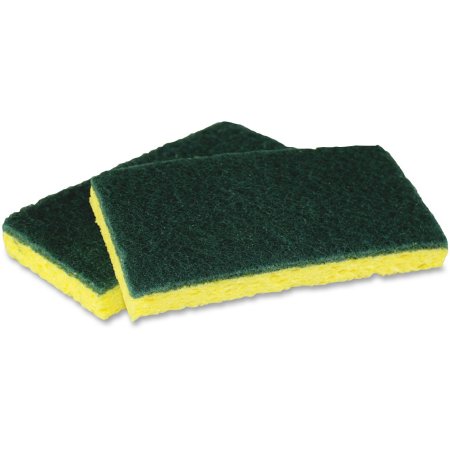 Saalfeld Redistribution Impact Scouring Sponge / Pad Medium Duty Yellow / Green NonSterile Cellulose / Synthetic Fiber 7/8 X 3-3/16 X 6-1/4 Inch Reusable - 7130P