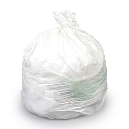 Colonial Bag Tuf - Trash Bag 33 gal. White LLDPE 0.75 mil 33 X 39 Inch X-Seal Bottom Flat Pack - XPW39X
