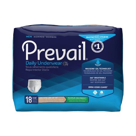 First Quality Prevail Daily Underwear Adult Absorbent Underwear Pull On Large / X-Large Disposable Heavy Absorbency - PUM-513/1
