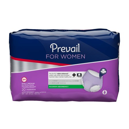 First Quality Prevail Daily Underwear Adult Absorbent Underwear Pull On Small / Medium Disposable Heavy Absorbency - PUM-512/1