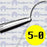 Acuderm Acu - Suture Precision Point Suture with Needle Nonabsorbable Uncoated Black Suture Monofilament Nylon Size 5-0 24 Inch Suture 1-Needle 13 mm Length 3/8 Circle Reverse Cutting Needle - SUP3524