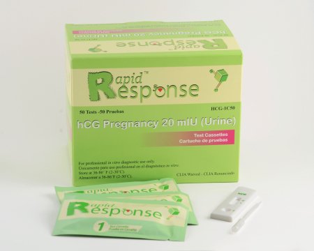 Rapid Response - Rapid Test Kit Fertility Test hCG Pregnancy Test Urine Sample 50 Tests - HCG-1C50