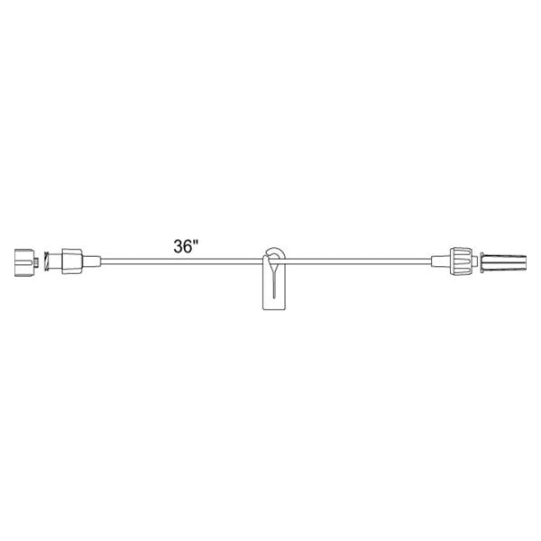 Smiths Medical ASD Iv Extension Set Medex 36" Male Luer Lock Adapter Primary Infusion 50/Ca - MX448L36
