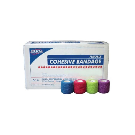 Dukal Dukal Cohesive Bandage 2 Inch X 5 Yard Standard Compression Self-adherent Closure Dark Blue NonSterile - 8025DB