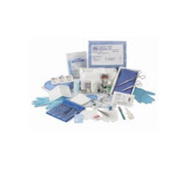 Medical Action Industries Tray Laceration Minor With Hemostat Mosquito Curved 4-3/4" 20/Case - 61214