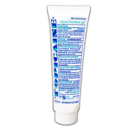 Topicaine - Topical Pain Relief 4% Strength Lidocaine Topical Gel 4 oz. - TOP4-113-TCRC