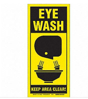 Grainger Brady First Aid Sign Eye Wash - 9HUH6