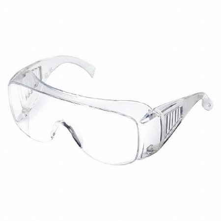 Condor Visitor - Safety Glasses Wraparound Clear Tint Polycarbonate Lens Clear Frame Over Ear One Size Fits Most - 4JND5
