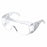 Condor Visitor - Safety Glasses Wraparound Clear Tint Polycarbonate Lens Clear Frame Over Ear One Size Fits Most - 4JND5
