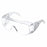 Grainger Condor Visitor Safety Glasses Wraparound Clear Tint Polycarbonate Lens Clear Frame Over Ear One Size Fits Most - 4JND5