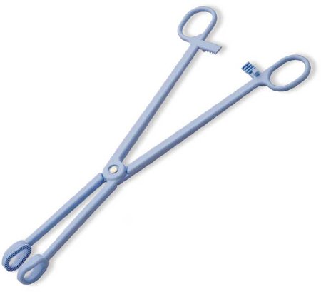 Gynex Gynex Sponge Forceps 24 cm Nonsterile Ratchet Lock Finger Ring Handle Straight Serrated Fenestrated Teardrop Jaws - 3207