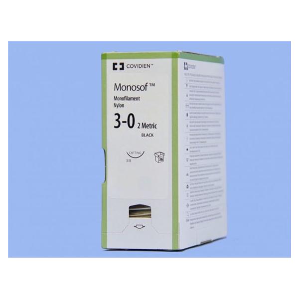 Medtronic MITG-Covidien Suture 3-0 Nylon C-16 Monosof Black 30" Monofilament 36/Ca - SN671