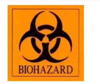 Medical Safety Systems WorkSafe Pre-Printed Label Warning Label Biohazard w/Symbol Black / Orange 4 X 4 Inch - 510-51100025