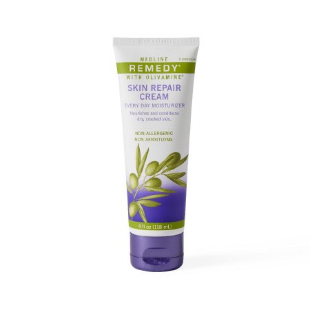 Remedy with Olivamine - Hand and Body Moisturizer 4 oz. Tube Unscented Cream CHG Compatible - Medline - MSC094842UNSC