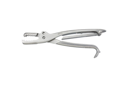 Miltex - Bone Holding Forceps Farabeuf-Lambotte 10-1/4 Inch Length OR Grade German Stainless Steel NonSterile Ratchet Lock Plier Handle Straight - 27-14