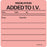 Precision Dynamics Pre-Printed Label Anesthesia Label MEDICATION ADDED TO I.V./Time___Date___By_______/Drug___Quantity___ Fluorescent Red 2-1/2 X 2-7/16 Inch - V05FR1365