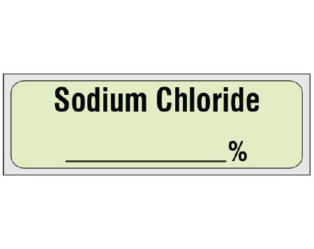 Shamrock - Drug Label Anesthesia Label Sodium Chloride____% Lime 1/2 X 1 Inch - SA-46-PRE