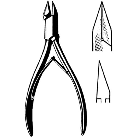 Sklar Econo Nail Nipper Straight, Concave 4-1/2 Inch Stainless Steel - 96-2666
