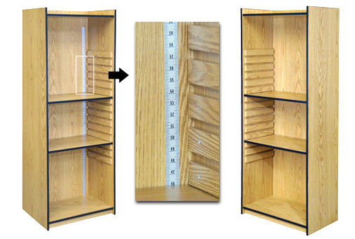 Hausmann Lift & Place Rack Station with Ruler - 30" x 18" x 78", - 8902