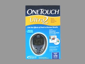 LifeScan OneTouch Ultra 2 Blood Glucose Meter 5 Seconds 7-, 14-, and 30-Day Averaging Test Strip Coding - 53885044801