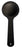 Bernell/Vision Training Products - Eye Occluder 6-3/4 Inch Handheld Style Single Pinhole / Cupped Black Vinyl - BC1210