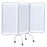 Winco SCREEN 3-PANEL W/CASTERS WHT - 3130