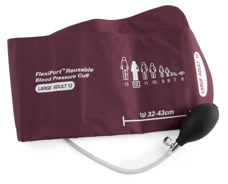 DuraShock - Blood Pressure Cuff and Bulb Adult Arm Size 11 Cuff 25.4 cm Nylon Cuff - 2037