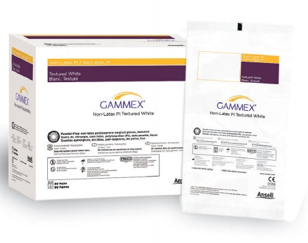 Ansell Gammex Non-Latex PI Textured Surgical Glove Size 9 Sterile Polyisoprene Standard Cuff Length Textured White Not Chemo Approved - 20688290