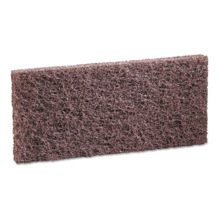 Lagasse Boardwalk Scouring Pad boardwalk Heavy Duty Brown NonSterile Synthetic Fiber 4 X 10 Inch Reusable - BWK403