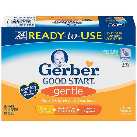 Nestle Healthcare Nutrition Gerber Good Start Gentle Infant Formula 8.45 oz. Carton Ready to Use - 5000056892