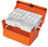 Market Lab Inc Emergency Box Bright Orange Copolymer Resin 9 X 9.5 X 17.5 Inch, Tray Size: 1.75 X 7.125 X 14.75 Inch - 3343