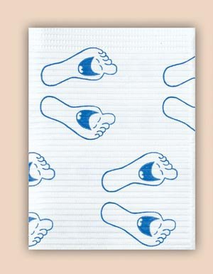 SPS Medical Supply Polyback Procedure Towel 13 W X 19 L Inch Print: Happy Feet - WPXFP