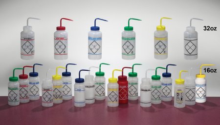 Bel-Art Products Wash Bottle Wide Mouth Low Density Polyethylene with Polypropylene Cap 500 mL - 116460617